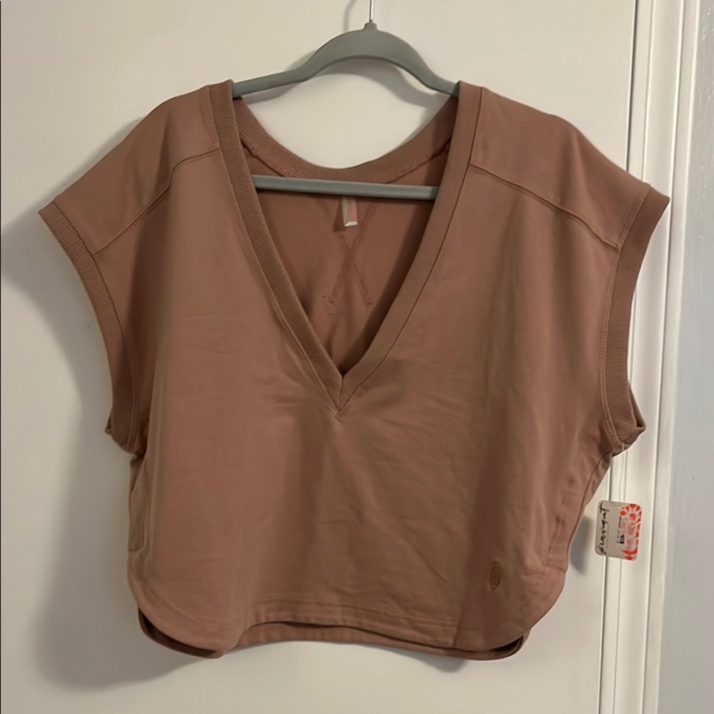 Free People Movement Short Sleeve Sweater